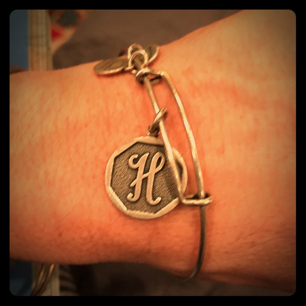 Alex and Ani  bracelet with H monogram.